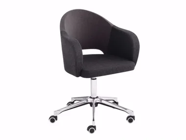 AGATHA 046DR - Swivel upholstered easy chair with castors _ Et al.